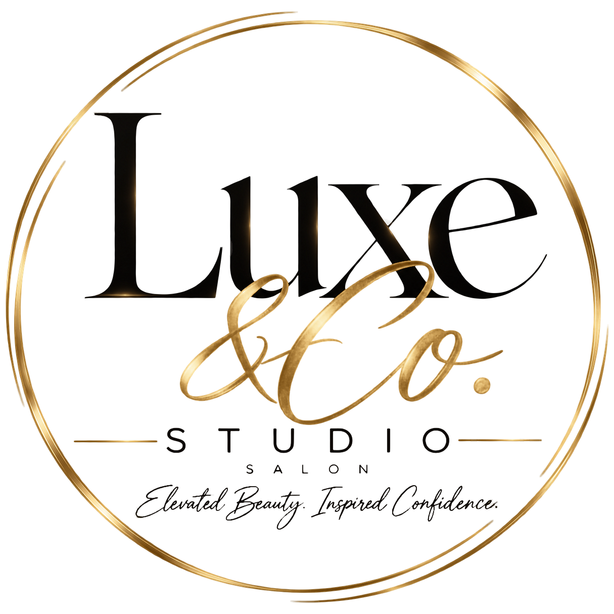 Luxe & Co. Studio salon. Elevated Beauty. Inspired Confidence.